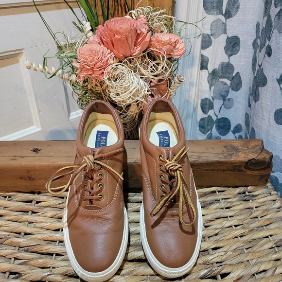 Polo Ralph Lauren Vaughn Leather Sneakers - Picture 3 of 8